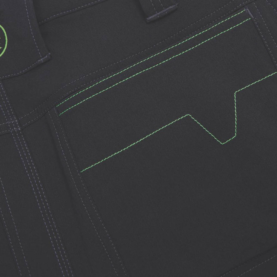 Apache Work Trouser Mens Slim Fit Stretch Black Cargo Multi Pockets 32"W 33"L - Image 6