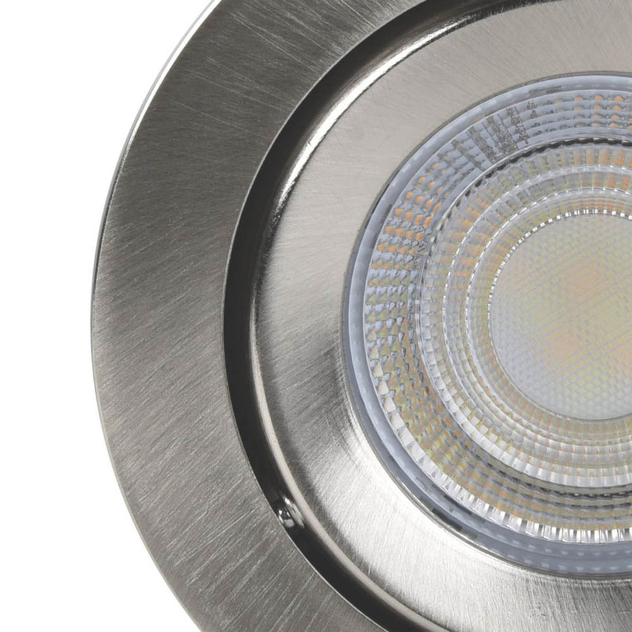 LAP LED Downlights Ubertas Tilt Brushed Nickel Variable White 420lm 10 Pack - Image 5