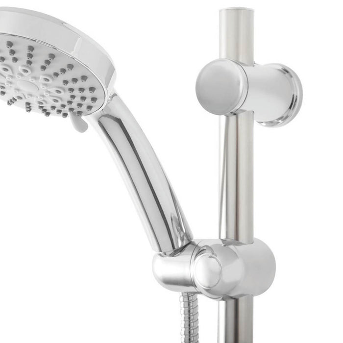 Bathroom Shower Kit Chrome 3 Spray Contemporary Durable Riser Slider Rail Bar - Image 3