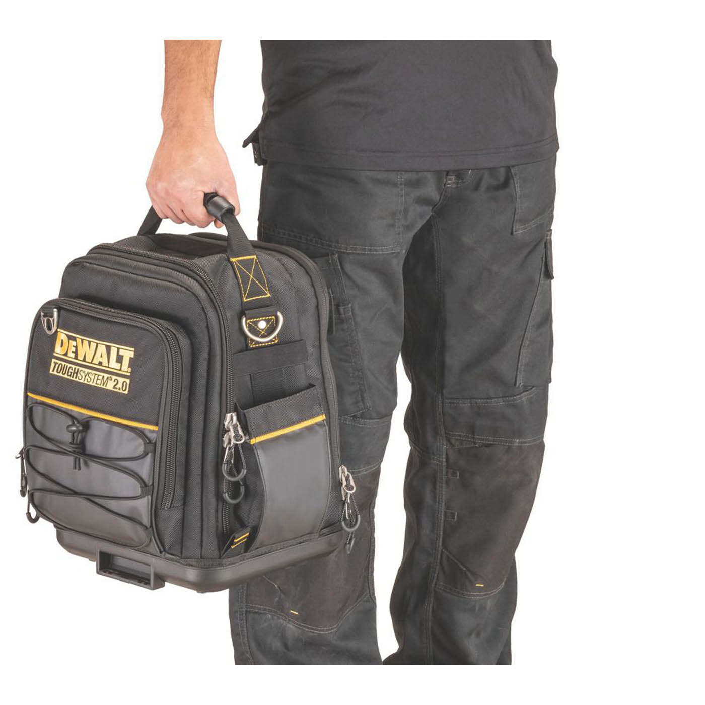 DeWalt Tool Bag Shoulder Strap DWST83524-1 Handle Zipped Waterproof Base Black - Image 4