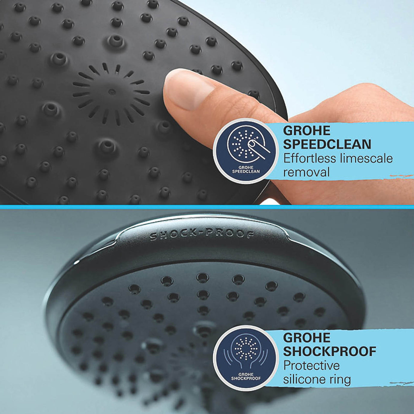 Grohe Hand Shower Vitalio Start 110 III Chrome 110mm x 215mm - Image 6