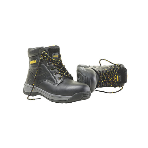 Dewalt Safety Boots Mens Wide Fit Black Leather Steel Toe Lightweight Size 12 - Image 1