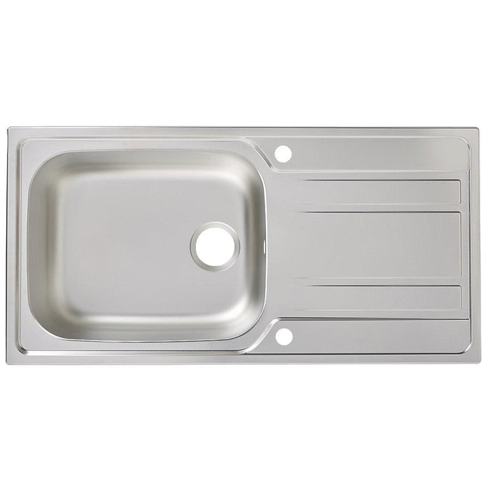 Kitchen Sink 1 Bowl Reversible Drainer Rectangular Stainless Steel 1000 x 500mm - Image 2