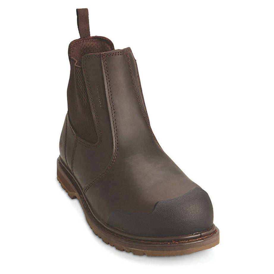 Site Safety Dealer Boots Mens Wide Fit Brown Leather Shoes Steel Toe Size 12 - Image 1