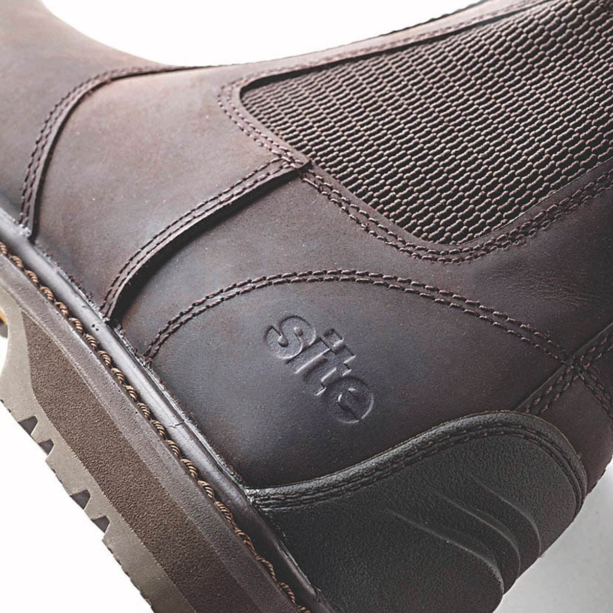 Site Safety Dealer Boots Mens Wide Fit Brown Leather Shoes Steel Toe Size 12 - Image 7