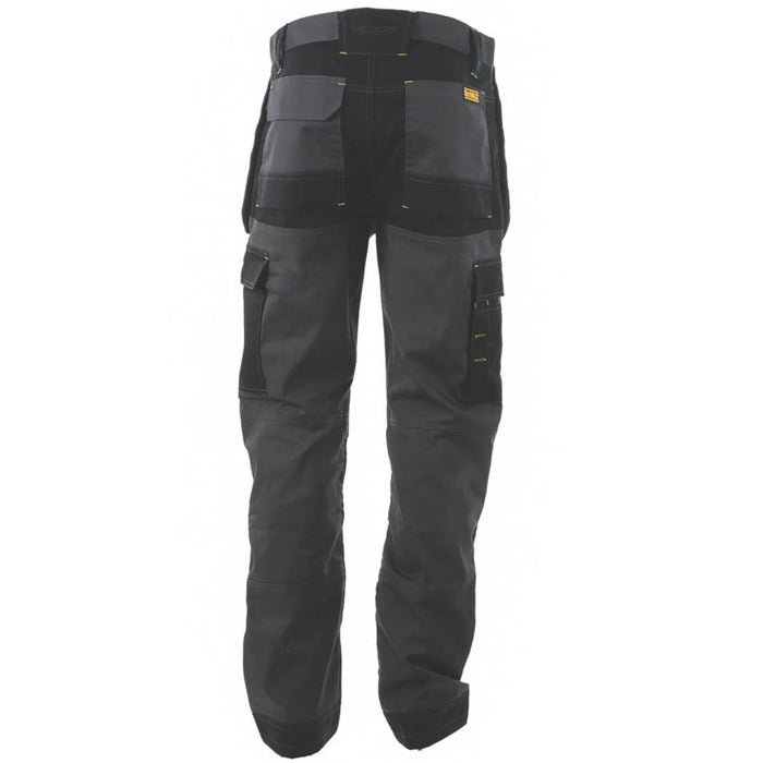 DeWalt Work Trousers Mens Slim Fit Holster Grey Multi Pocket Stretch 32"W 31"L - Image 2