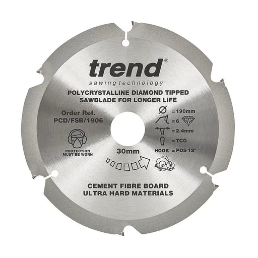 Trend Saw Blade Multi-Material 190 x 30mm Clean Cut Precision-Ground 6 Teeth - Image 1