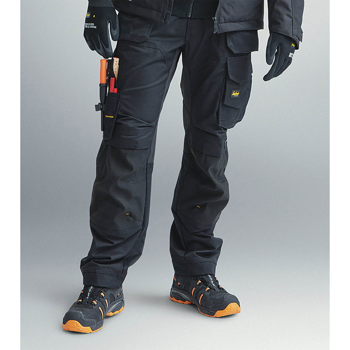 Snickers Work Trousers Mens Relaxed Fit Black Stretch Multi Pockets 39"W 30"L - Image 6