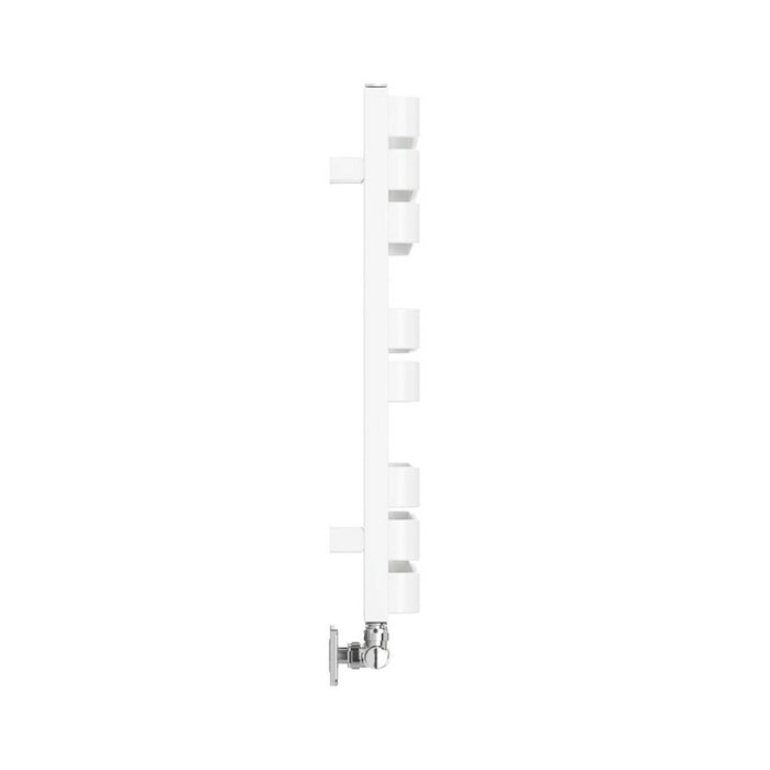 Designer Towel Rail Radiator Compact Wall Mounted 655 x 500mm White 1535BTU - Image 4