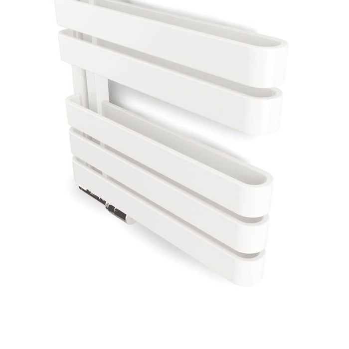 Designer Towel Rail Radiator Compact Wall Mounted 655 x 500mm White 1535BTU - Image 5