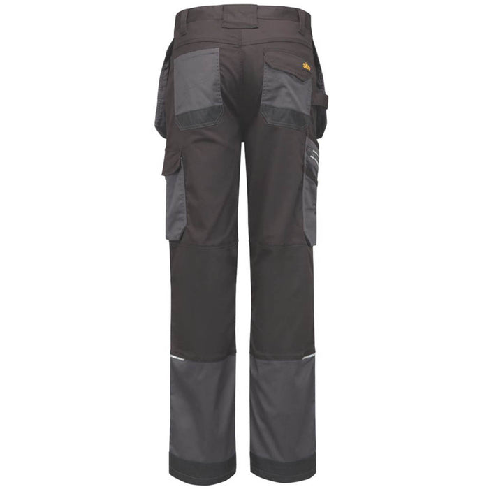 Work Trousers Stretch Holster Mens Regular Fit Grey Black Multi Pocket 30"W 34"L - Image 2