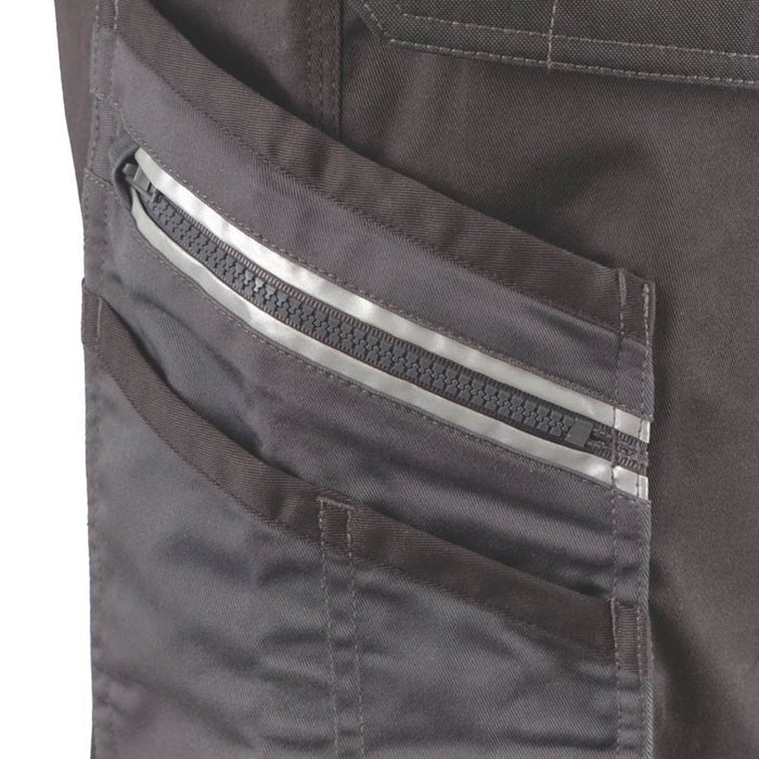 Work Trousers Stretch Holster Mens Regular Fit Grey Black Multi Pocket 30"W 34"L - Image 4