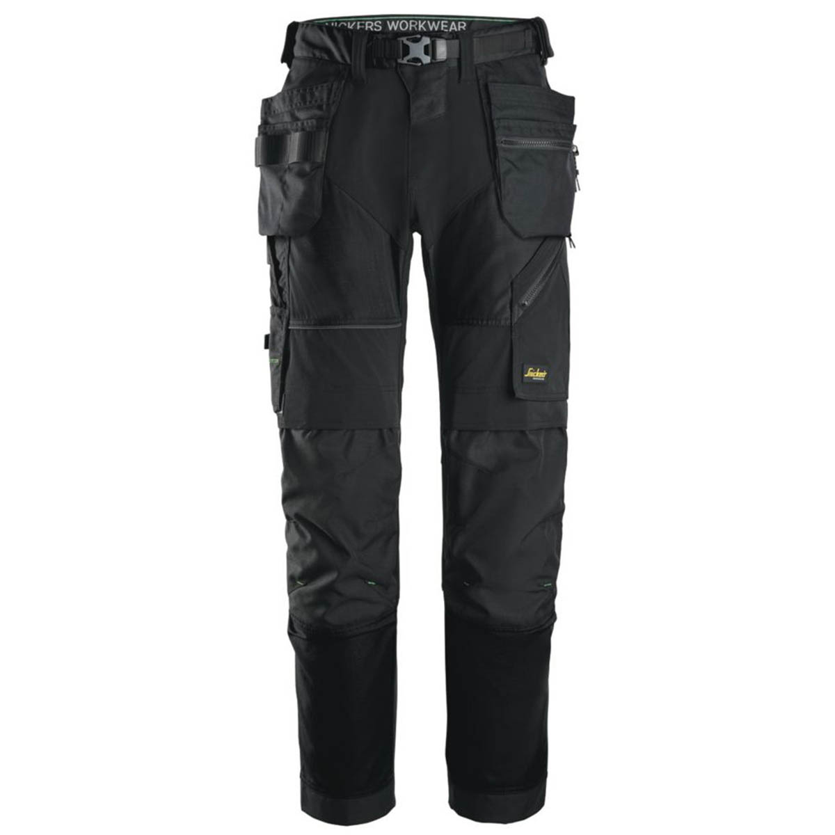 Snickers Work Trousers Mens Regular Fit Black Stretch Multi Pockets 35W 32L - Image 1