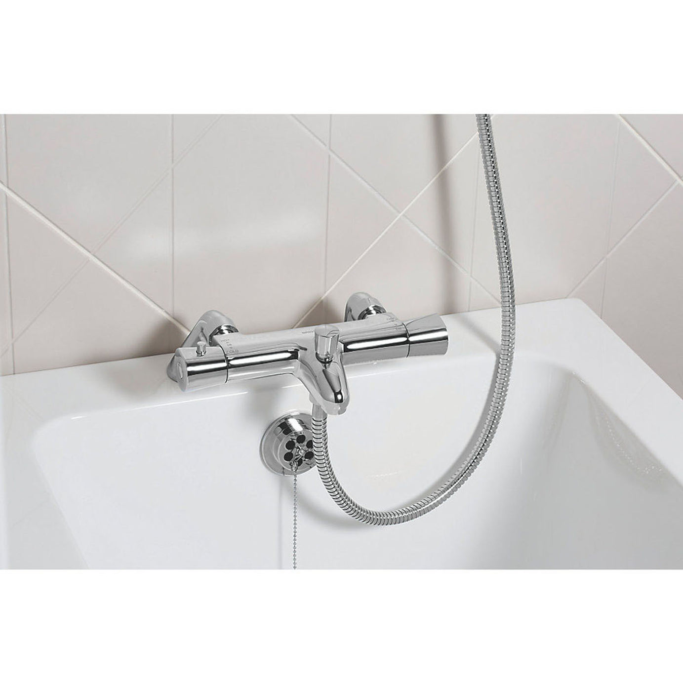 Bristan Thermostatic Bath Filler Shower Mixer Tap Chrome Dual Lever Bathroom - Image 4
