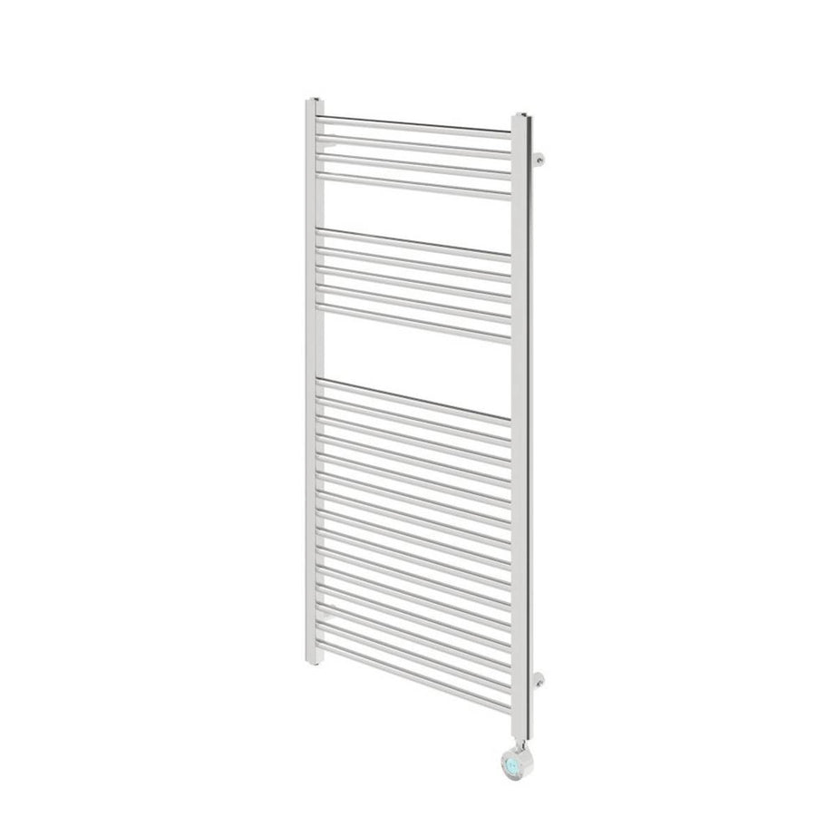 Flomasta 1200mm x 600mm 1364BTU Chrome Flat Electric Towel Radiator - Image 1