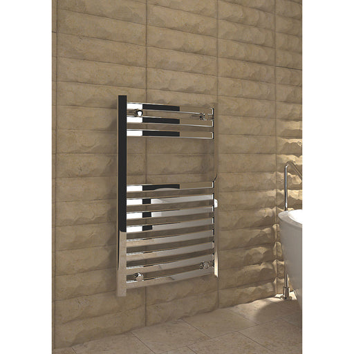 Kudox Towel Rail Radiator Chrome Curved Bathroom Warmer Ladder 304W H80xW50cm - Image 1