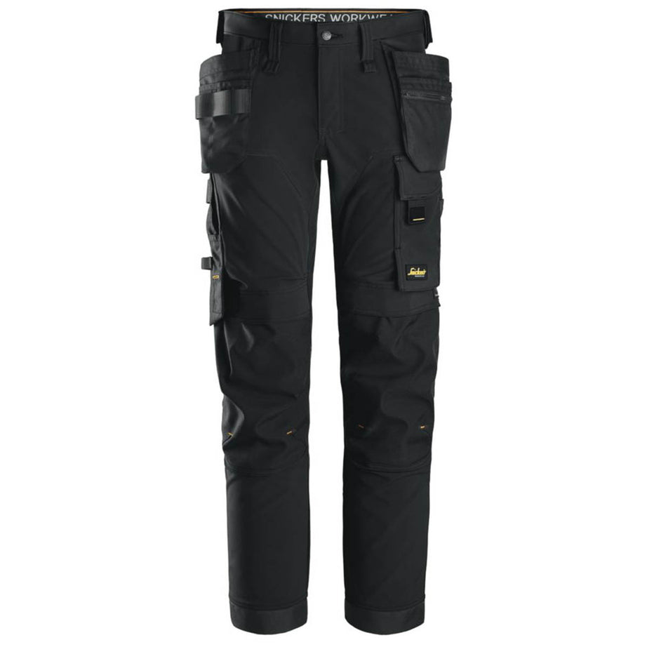 Snickers Work Trousers Mens Slim Fit Black Stretch Multi Pockets Cargo 36"W 30"L - Image 1