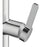 Kitchen Tap Mono Mixer Chrome Single Lever Pull Out Spout Modern Faucet - Image 2