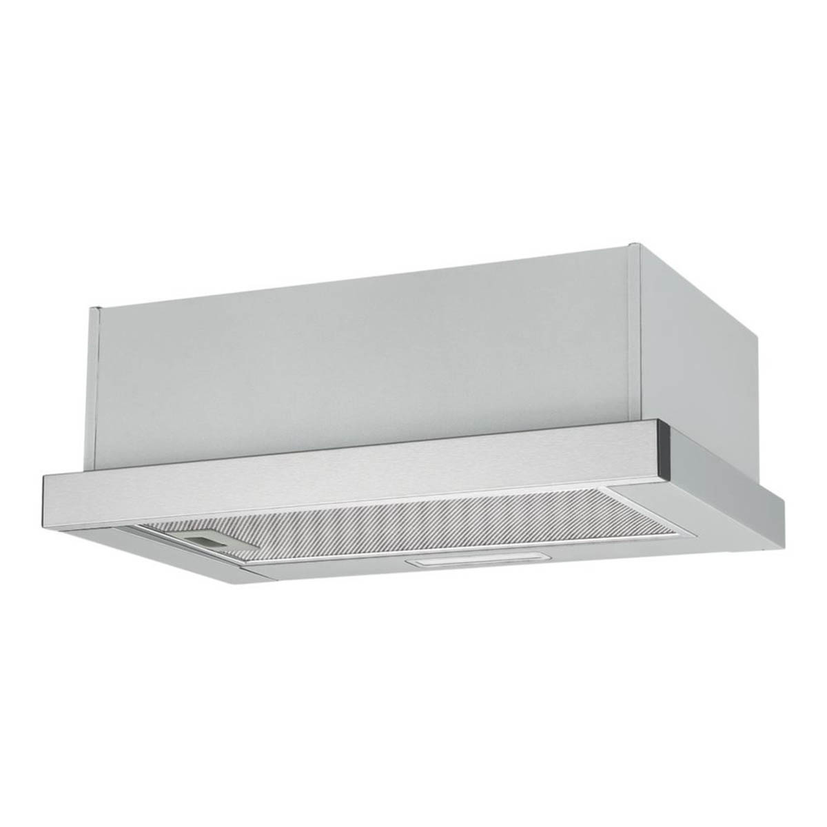 Essentials Cooker Hood Telescopic Stainless Steel Kitchen Extractor 598mm - Image 1