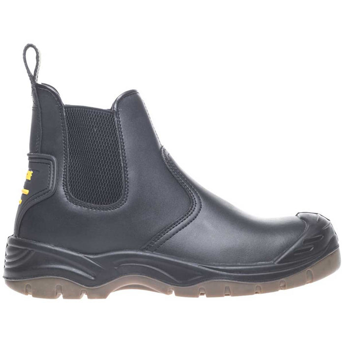 Safety Dealer Boots Mens Standard Fit Black Leather Steel Toe Cap Shoes Size 11 - Image 2