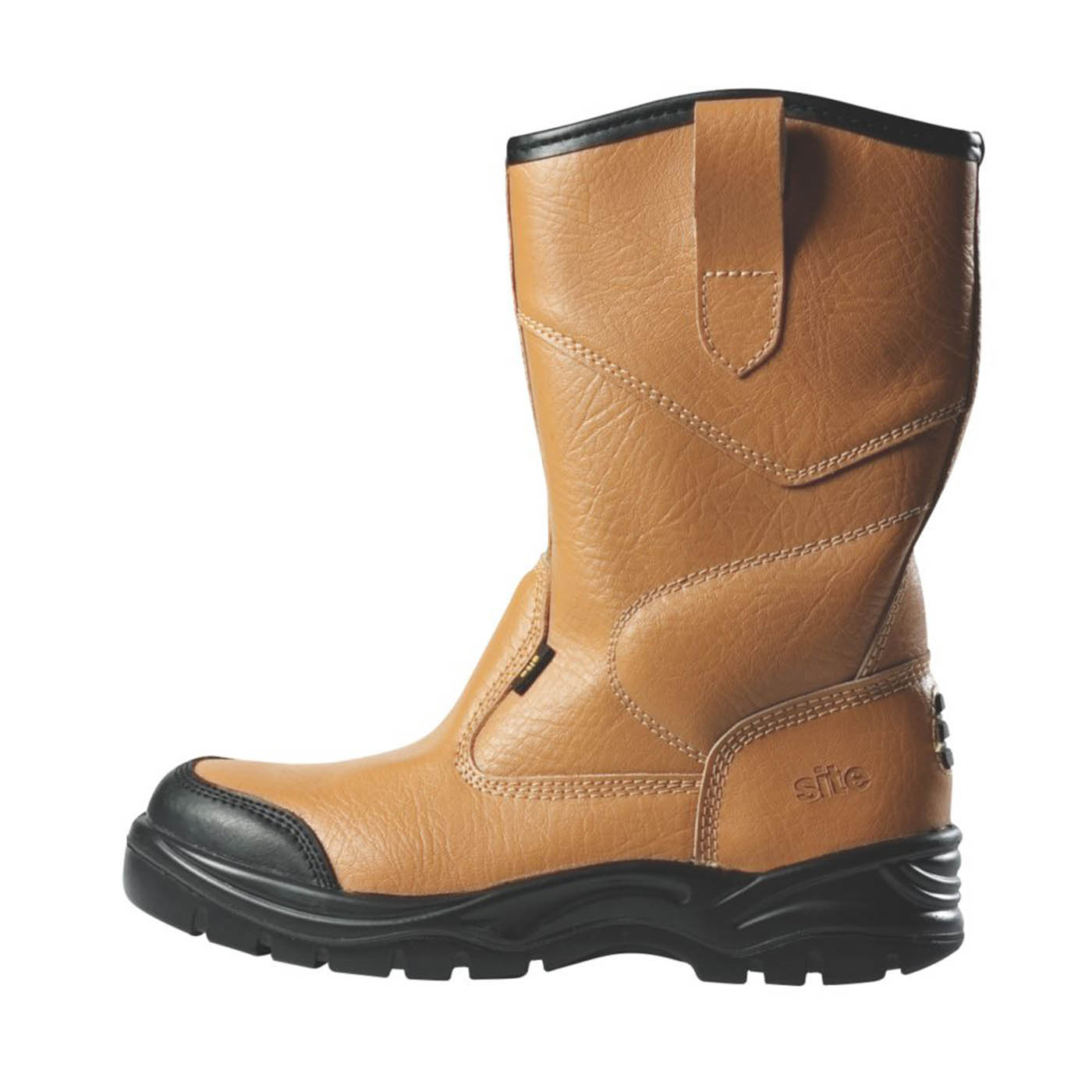 Site Safety Rigger Boots Mens Wide Fit Brown Leather Fur Lined Steel Toe Size 11 - Image 3