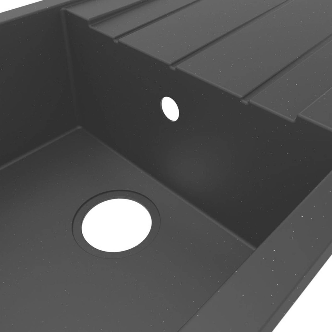 Swirl Erzen 1 Bowl  Black Composite Sink 800mm x 500mm - Image 2