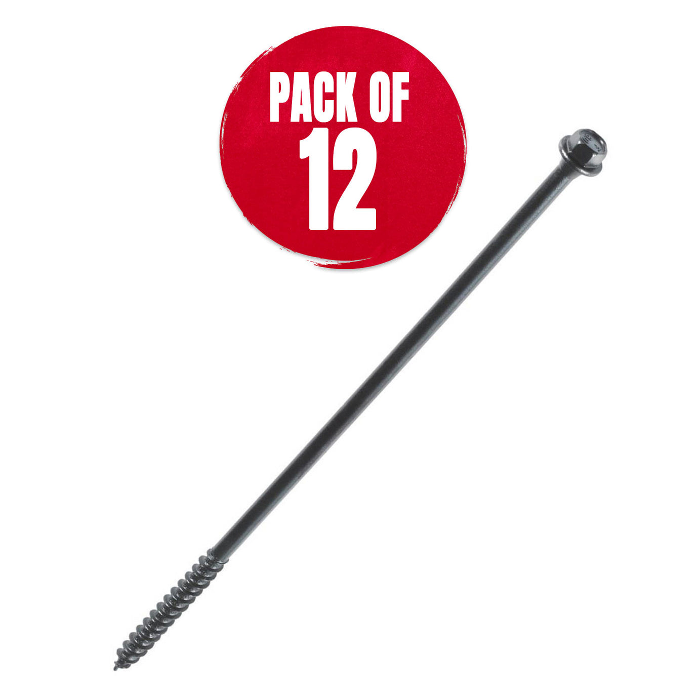FastenMaster Structural Timber Screws Hex Double-Countersunk 6.3 x 250mm 12 Pack - Image 1