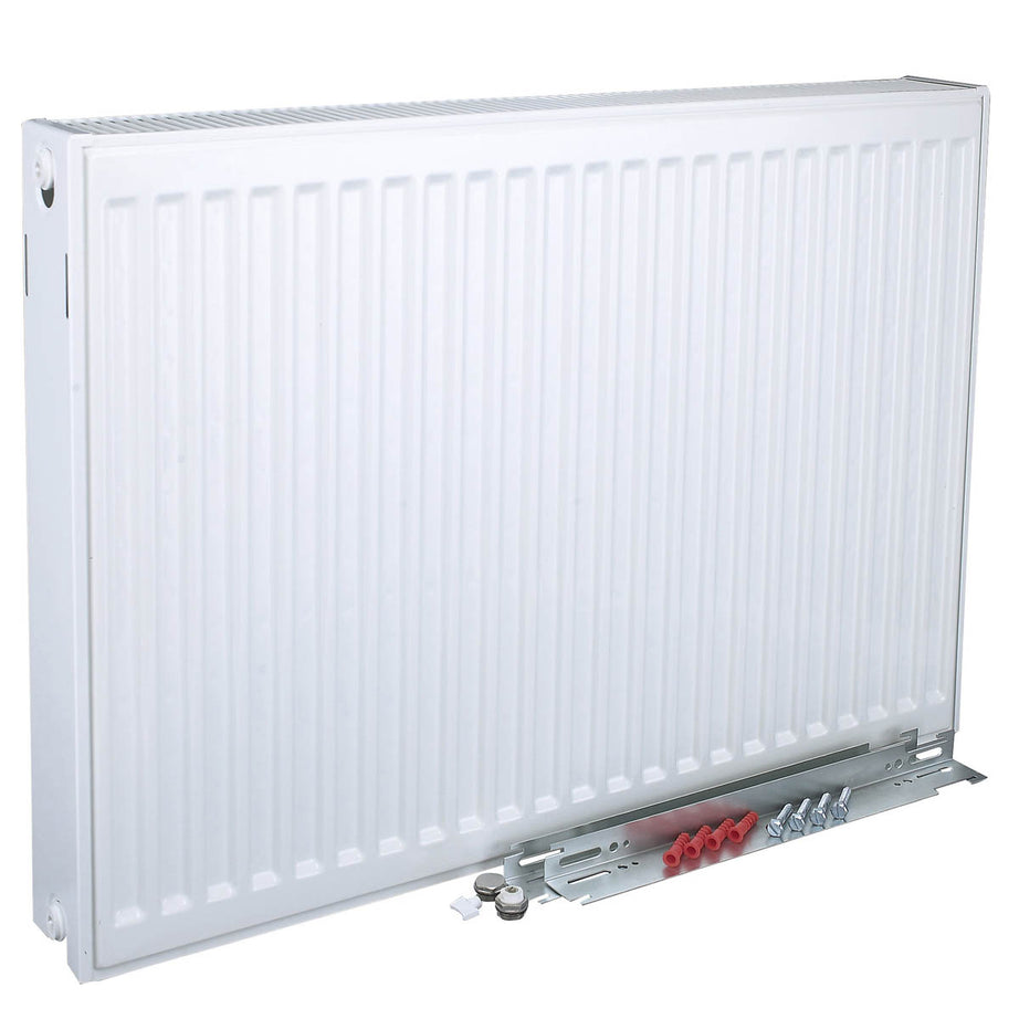 Kudox Double Panel Radiator White Type 22 Horizontal Modern 300 x 1000mm - Image 1