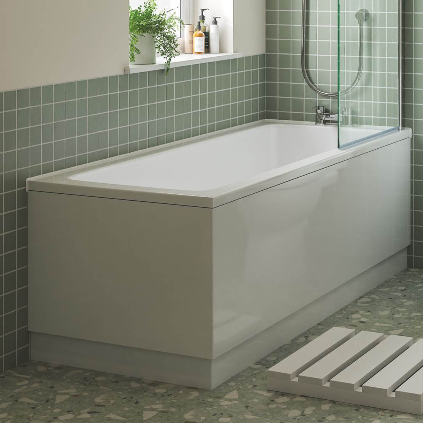 Adjustable Bath End Panel 700mm White - Image 2