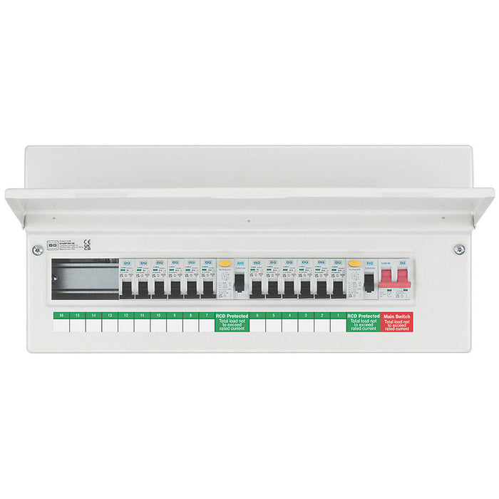British General Consumer Unit Fortress 16 Way Dual RCD IP2XC High Integrity 100A - Image 2