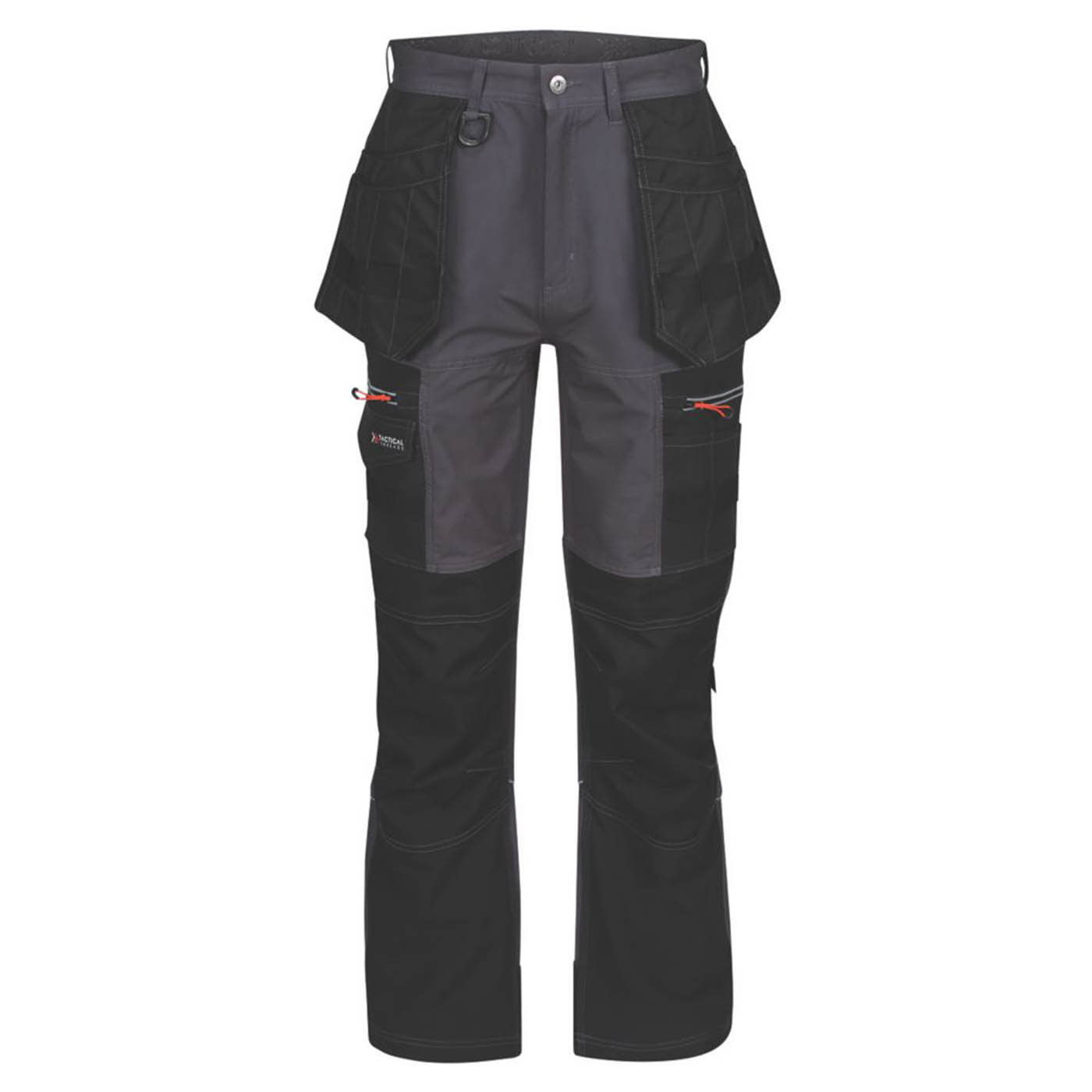 Regatta Work Trousers Mens Classic Fit Grey Black Stretch Multi Pockets 44W 29L - Image 1