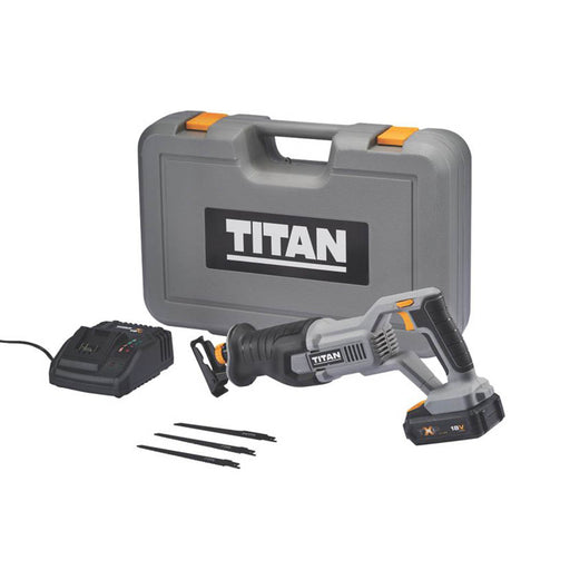 Titan  Cordless Reciprocating SawTTI880RSP Lion TXP Portable 2Ah Soft Grip 18V - Image 1
