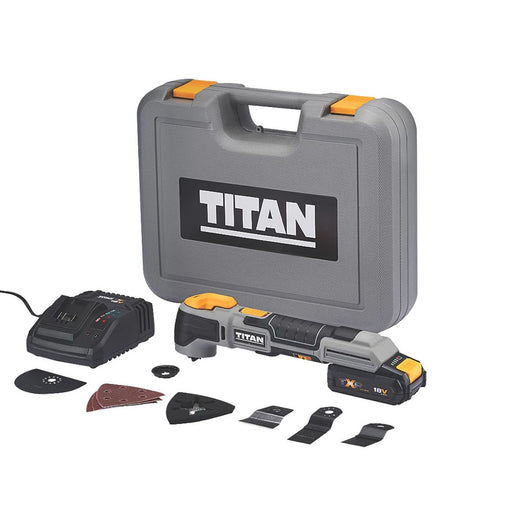 Titan Multi Tool Kit Cordless With Quick Release Blade System 18V LED Carry Case - Image 1