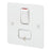 MK Light Switch Fused Spur 1 Gang Double Pole 13A 230V White Flat Profile - Image 1