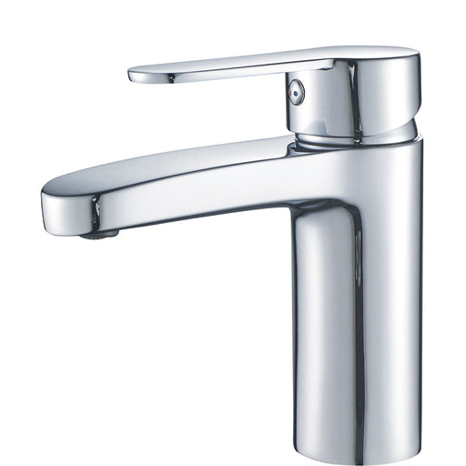 Basin Mono Mixer Tap Lecci 1 Lever Brass Chrome-plated Contemporary Bathroom - Image 1