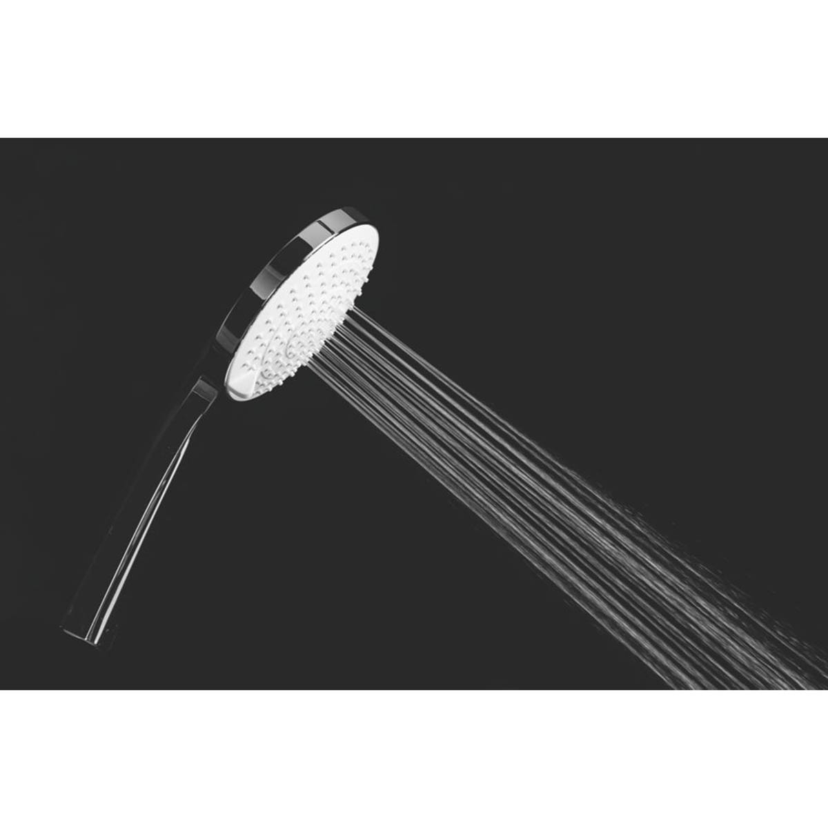 Swirl Riser Rail Set 3 Spray Patterns Stainless Steel ABS Chrome Round Modern - Image 2