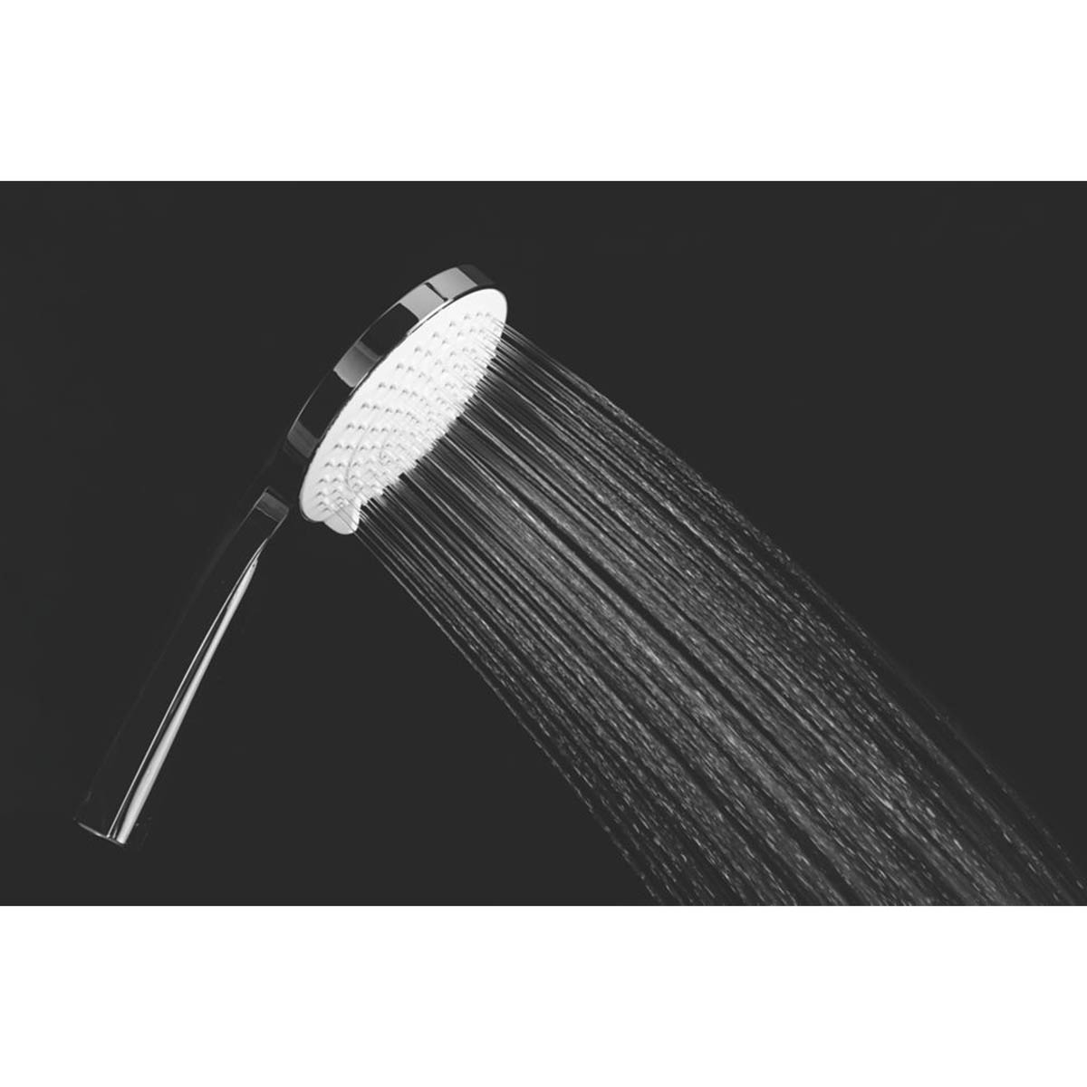 Swirl Riser Rail Set 3 Spray Patterns Stainless Steel ABS Chrome Round Modern - Image 4