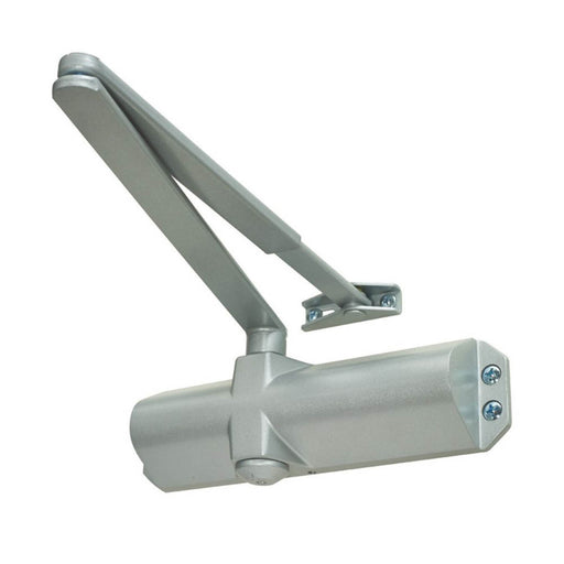 Door Closer Fire Rated Overhead Silver Adjustable Universal Fitting Max 80 kg - Image 1