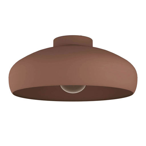 Ceiling Light Mocha Retro Rounded Dome Shade For Lower Ceilings Modern - Image 1