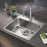 Swirl Kitchen Sink 1 Bowl Grey Steel Waste 1 Tap Hole Rectangular Inset (W)560mm - Image 2