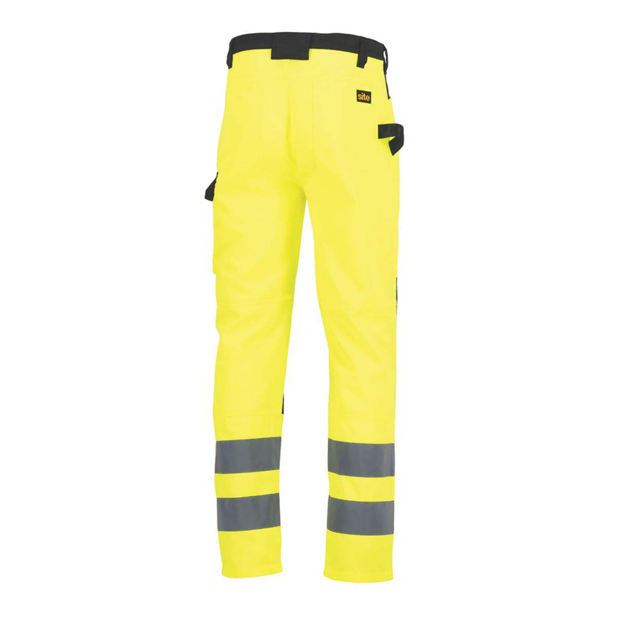 Hi-Vis Trousers Yellow Black Pockets Reflective Reinforced Knees 36" W 32" L - Image 5