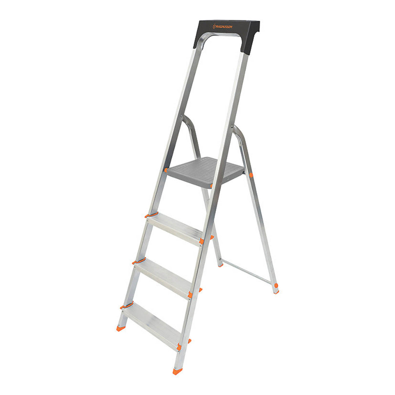 Magnusson Aluminium 1.46m 4 Step Swingback A Frame Step Ladder - Image 1