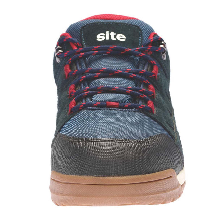 Site Safety Trainers Navy Blue And Red Breathable Steel Toe Cap Size 11 - Image 2