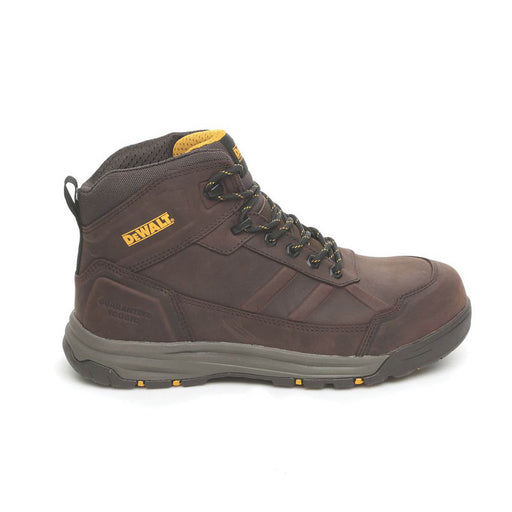 DeWalt Safety Boots Mens Standard Fit Brown Leather Steel Toe Lightweight Size 7 - Image 1