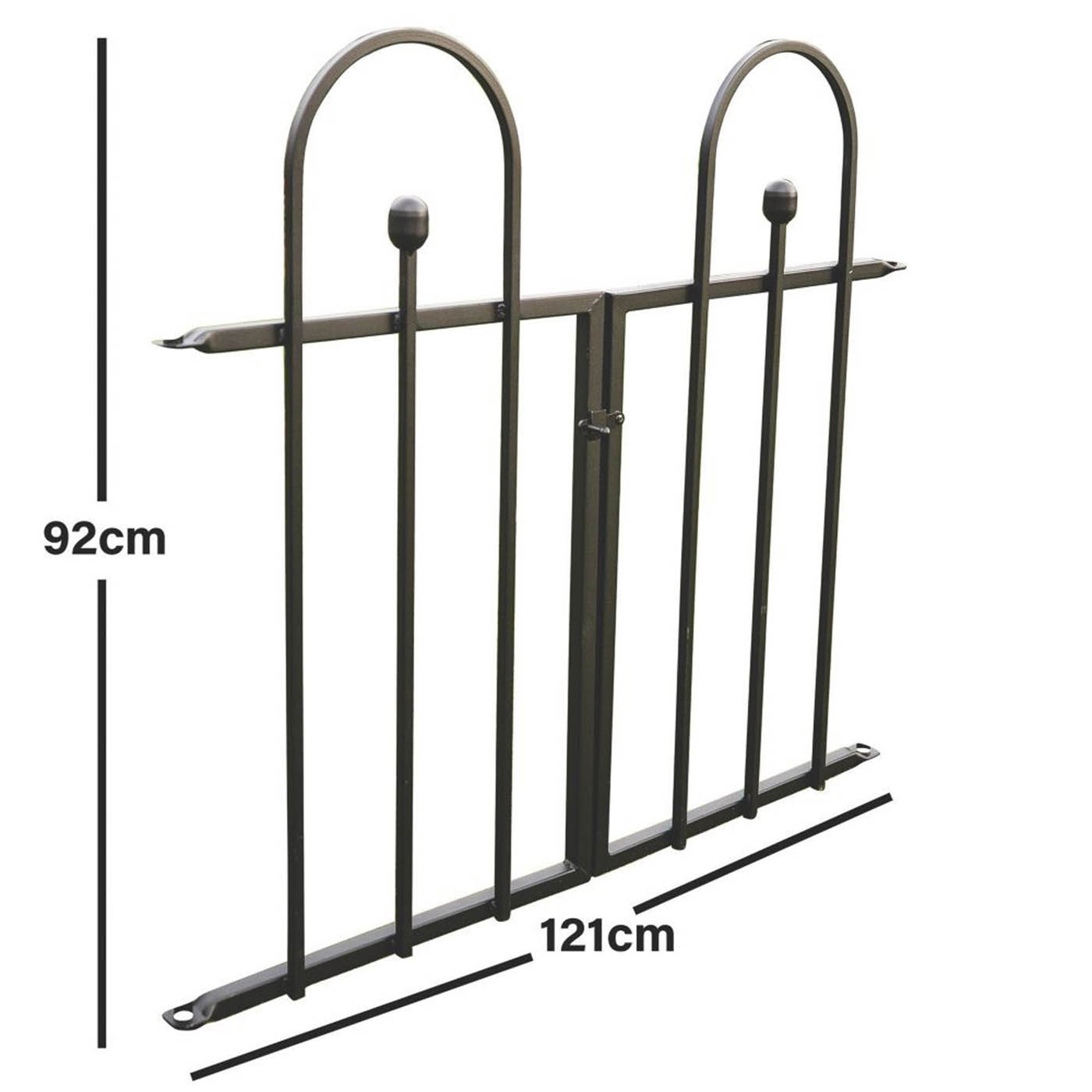 Apollo Appleton Easy Fit  Fence Gates Matt-Black 94cm x 92cm - Image 5