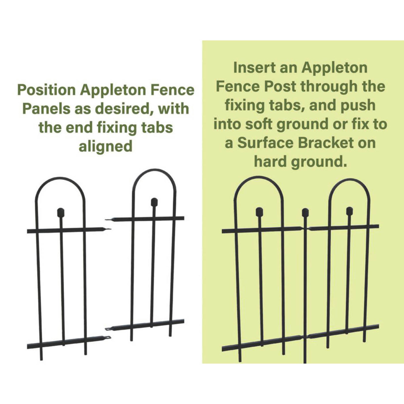 Apollo Appleton Easy Fit  Fence Gates Matt-Black 94cm x 92cm - Image 6