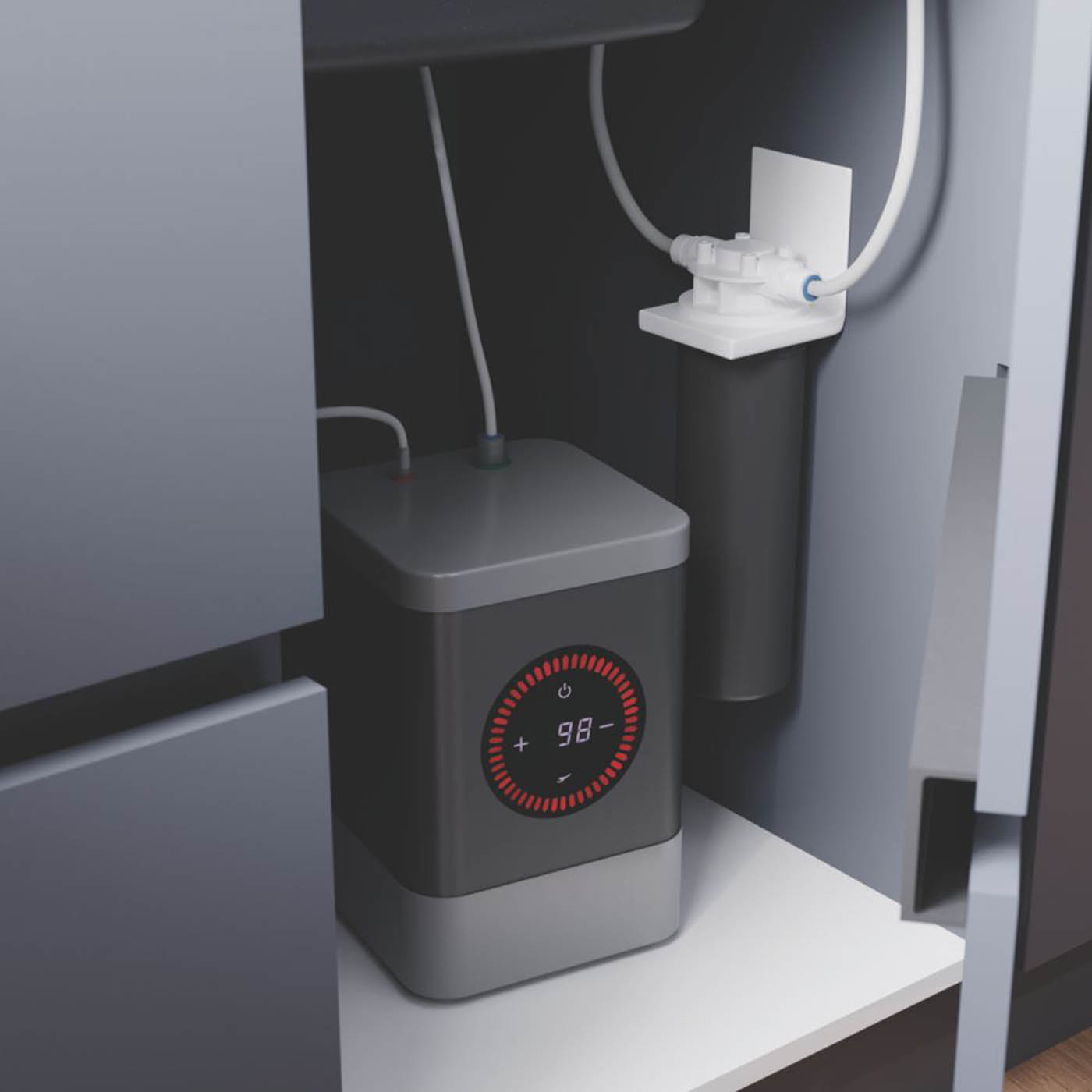 Essentials Filter Cartridge Replacement For Instant Boiling Water Taps White - Image 2