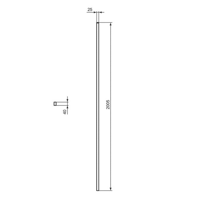 Ideal Standard Shower Extension Additional Adjustable I.life Silver 25x2005mm - Image 3