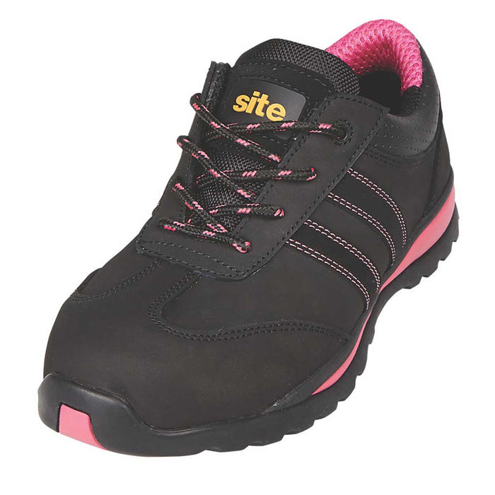 Site Safety Trainers Womens Standard Fit Black Lightweight Steel Toe Size 4 - Image 1