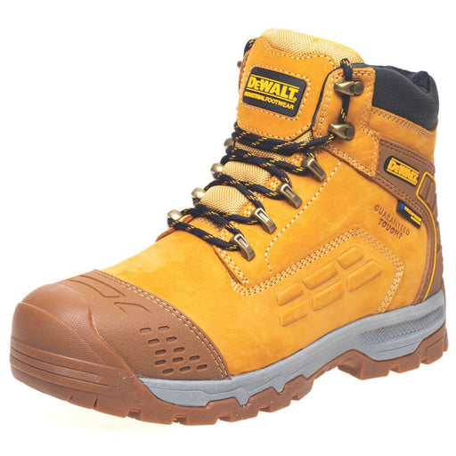 DeWalt Safety Boots Mens Standard Fit Honey Leather Waterproof Steel Toe Size 10 - Image 1